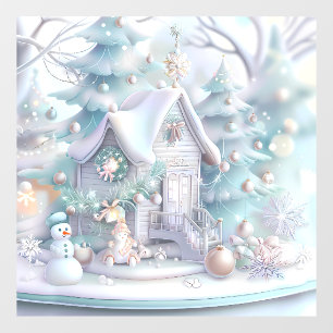 Vinilos Para Cristales Navidades soñados Gingerbread House Ventana Cling