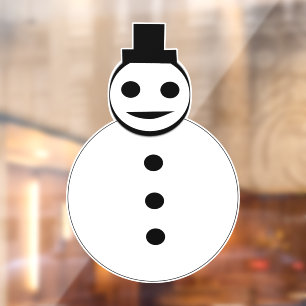 Vinilos Para Cristales Navidades sonrientes Snowman