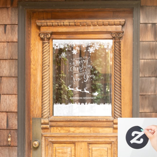 Vinilos Para Cristales Navidades Ventana Llamando a casa o minorista (Puerta de casa)