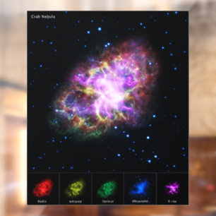 Vinilos Para Cristales Nebulosa de cangrejo Supernova Compuesto de hubble