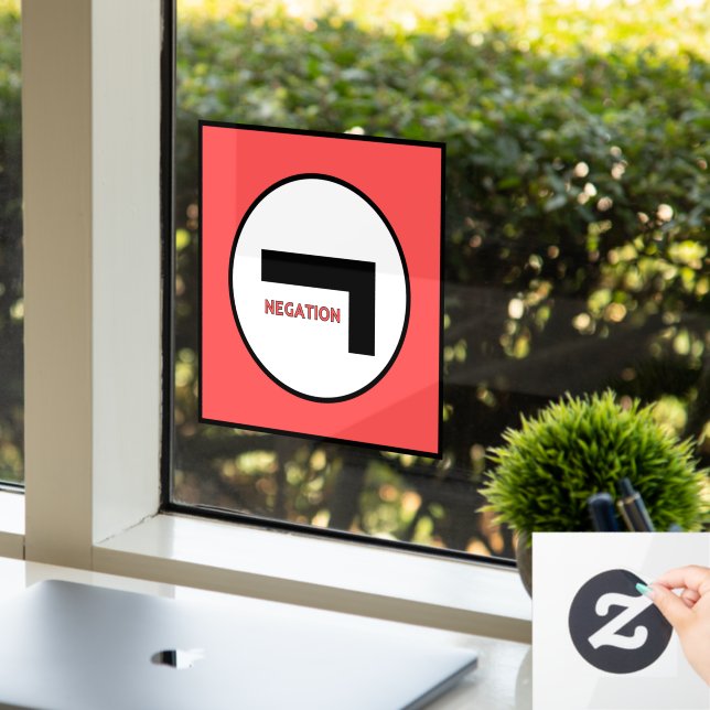 Vinilos Para Cristales NEGACIÓN 1b Ventana de grabación (Oficina)
