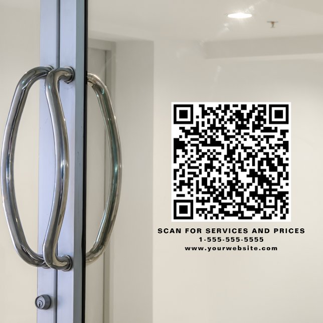 Vinilos Para Cristales Negocio de código QR moderno (Subido por el creador)