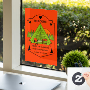 Vinilos Para Cristales Negocio de glamping de tienda de campana
