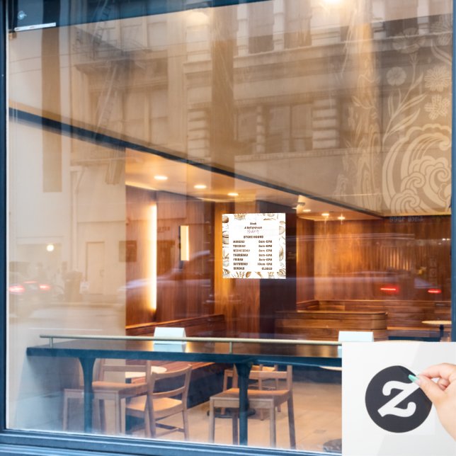 Vinilos Para Cristales Negocio de repostería rústica personalizada (Ventana de cafetería)