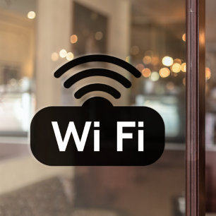 Vinilos Para Cristales Negocio de restaurante bar cafetería con WIFI grat