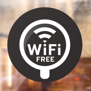 Vinilos Para Cristales Negocio de tienda de donas de café con Wi-Fi grati