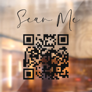 Vinilos Para Cristales Negocio Minimalista Escanearme Código QR