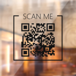 Vinilos Para Cristales Negocio Minimalista Escanearme Código QR