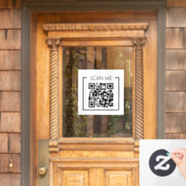 Vinilos Para Cristales Negocio Minimalista Escanearme Código QR