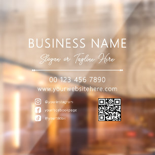 Vinilos Para Cristales Negocio Pequeño Moderno Minimalista Personalizable