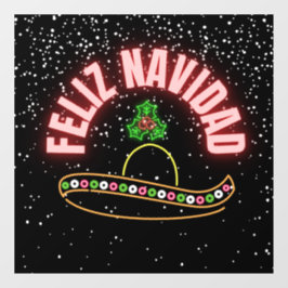 Vinilos Para Cristales Neon Feliz Navidad Window Cling
