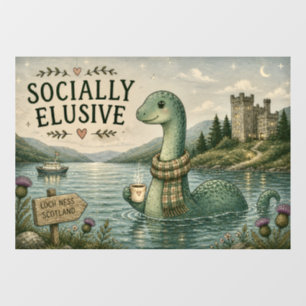 Vinilos Para Cristales Nessie esquiva socialmente criptozoología Loch Nes