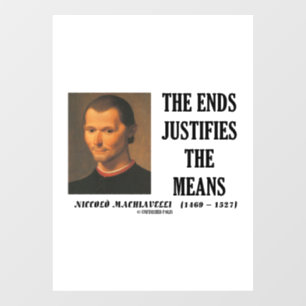 Vinilos Para Cristales Niccolo Machiavelli El Fin Justifica Los Medios