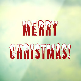 Vinilos Para Cristales Nieve cubierta Merry Christmas Home Store 11x8 Vin