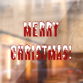 Vinilos Para Cristales Nieve cubierta Merry Christmas Storefront Vinyl