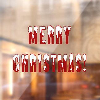 Vinilos Para Cristales Nieve cubierta Merry Christmas Storefront Vinyl