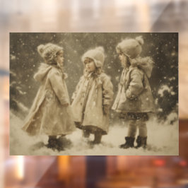 Vinilos Para Cristales Niños en invierno