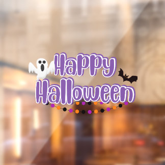 Vinilos Para Cristales Niños Lindos Feliz Halloween