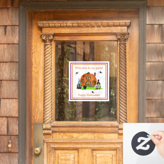 Vinilos Para Cristales Niños Whimsical Gnomes Halloween (Puerta de casa)