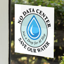 NO AL MACENAMIENTO DE DATOS SALVA NUESTRA AGUA No