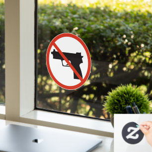 Vinilos Para Cristales No se Permiten Armas de Fuego Dentro de la Tienda