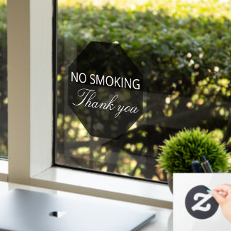 Vinilos Para Cristales No Smoking Thank You Custom Window Cling 