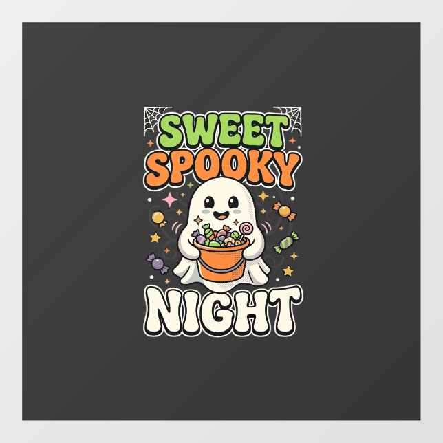 Vinilos Para Cristales Noche de dulces de Halloween (Hoja)