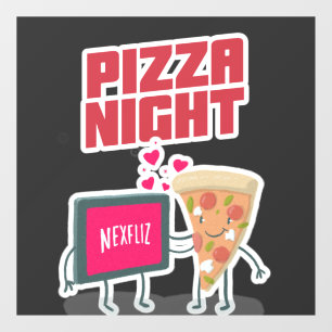 Vinilos Para Cristales Noche de Pizza