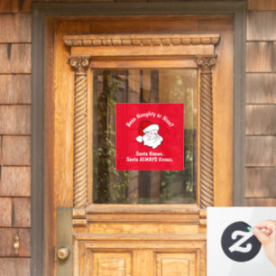 Vinilos Para Cristales Nocivo o lindo Santa Red Window Cling
