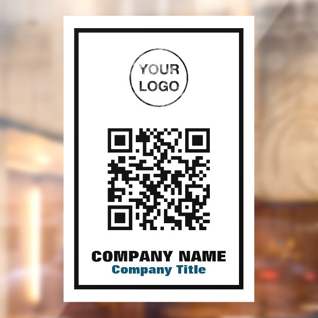 Vinilos Para Cristales Nombre comercial, logotipo y código QR (Hoja 2)
