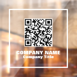 Vinilos Para Cristales Nombre comercial y código QR
