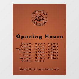 Vinilos Para Cristales Nombre de Empresa Pequeña Minimalista Marca Horari