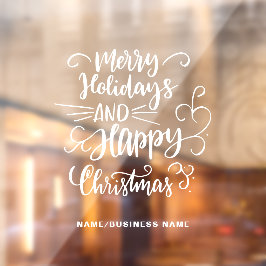 Vinilos Para Cristales Nombre de la compañía de Navidades caligráficos