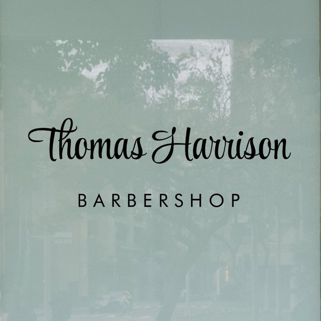 Vinilos Para Cristales Nombre de la empresa Letra de firma con estilo (Elevate your business with a window cling sign featuring your name in a stylish signature script)