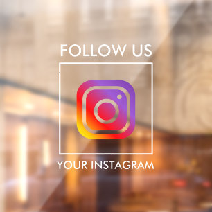 Vinilos Para Cristales Nombre de usuario personalizado de Instagram para