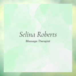 Vinilos Para Cristales Nombre personalizado acuarela verde