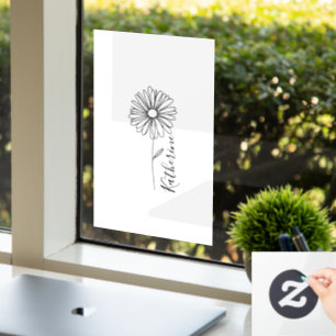Vinilos Para Cristales Nombre personalizado April daisy Birth Flower