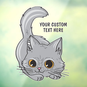 Vinilos Para Cristales Nombre personalizado Cute Kitten
