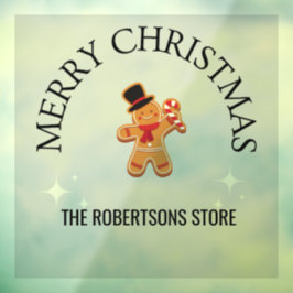 Vinilos Para Cristales Nombre personalizado Hombre de jengibre Navidad gr