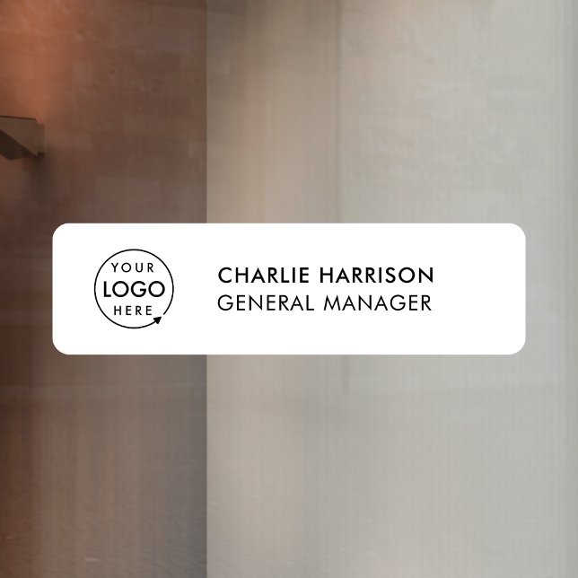 Vinilos Para Cristales Nombre Plate Office Door Business Logo Moderno Bla (Subido por el creador)