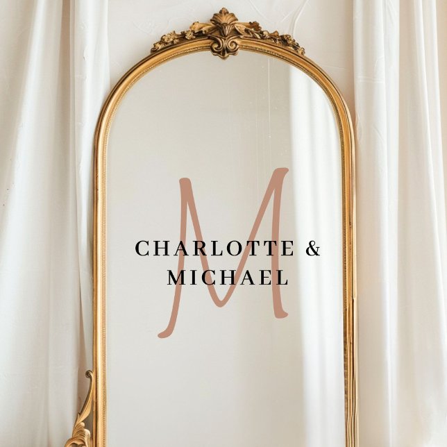 Vinilos Para Cristales Nombres elegantes, sencillos, bodas, monogramas (Elegant, simpel, custom, wedding, monogram names window cling)