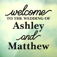 Nombres personalizados Bienvenidos a nuestro Boda 