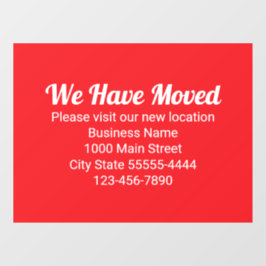 Vinilos Para Cristales Nos Hemos Mudado Por Favor Visita Nuestro Nuevo Lu