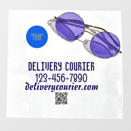 Vinilos Para Cristales Nota de logotipo personalizado en una servilleta