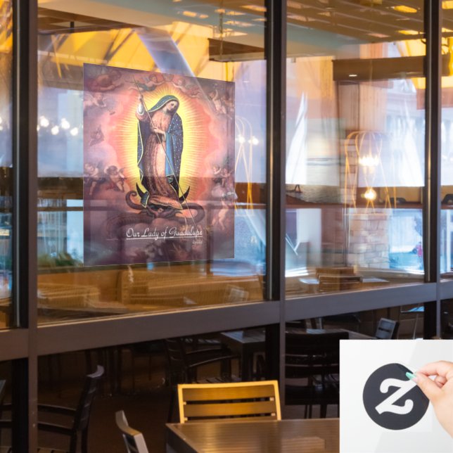Vinilos Para Cristales Nuestra Señora de Guadalupe Rev12 (ventana del restaurante)