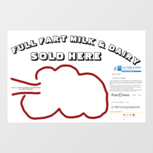 Vinilos Para Cristales NUEVA Leche de Fart completa de RoseWrites Window 