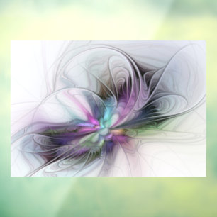 Vinilos Para Cristales Nueva vida, colorida abstracción de fantasía artís