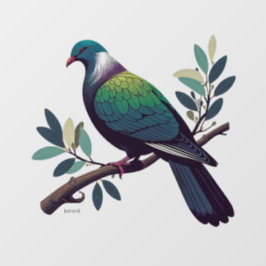 Vinilos Para Cristales Nueva Zelanda Kereru Pigeon Ventana Cling Decal