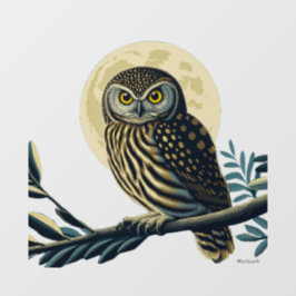 Vinilos Para Cristales Nueva Zelanda Morepork Window Cling Decal