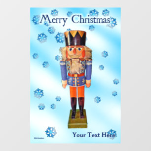 Vinilos Para Cristales Nutcracker alemán - Feliz Navidad